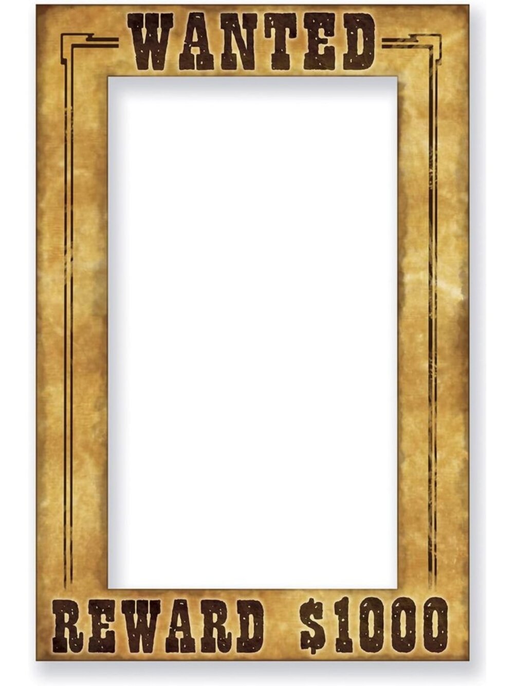 Western Photo Booth Prop Frame - Lightweight Cardstock for Cowboy & Rodeo